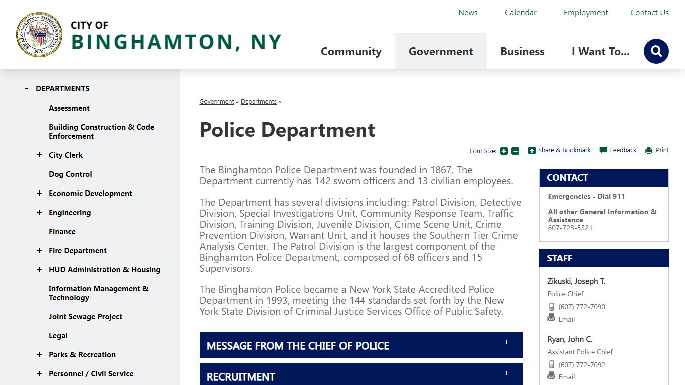 Police Department | City of Binghamton New York